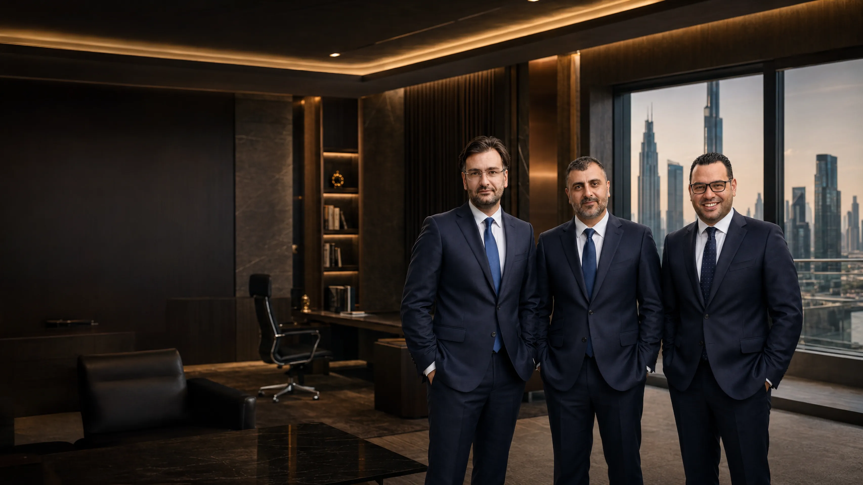 Kingsmont executives in the Dubai office